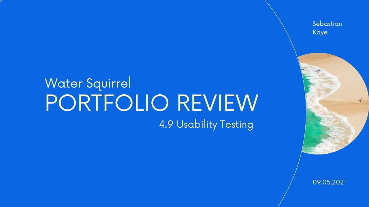 Portfolio Review 4 9 Usability Testing
