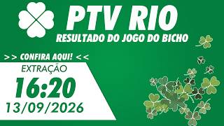 🍀 Resultado da PTV Rio 16:20 – Resultado do Jogo do Bicho PTV Rio 13/09/2026