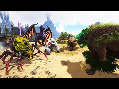 Dinopithecus King vs Ark Bosses - ARK Survival Evolved ARK ENGLISH
