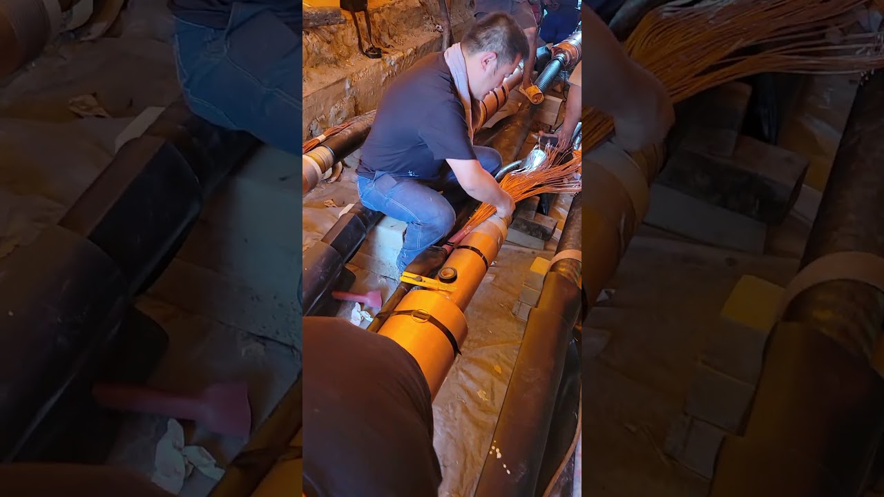 132kv underground cable  joint works.  #construction #powersector #undergroundcable #highvoltage