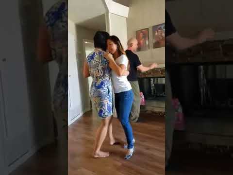 Elizabeth Kilrain and Amanda Lee social blues dancing