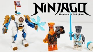 YouTube thumbnail: LEGO Ninjago Review: 71761 Zane's Power Up Mech EVO (2022 Set)