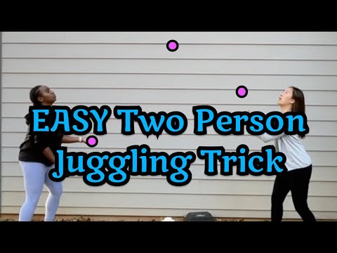 EASY Two Person Juggling Trick | How to Juggle 5 Balls with a Partner