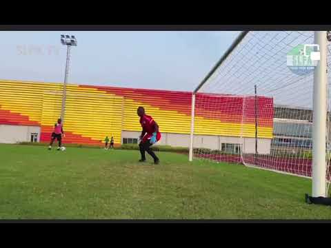 Equatorial Guinea Sierra Leone goalkeeper Kamara is on the process now for today match