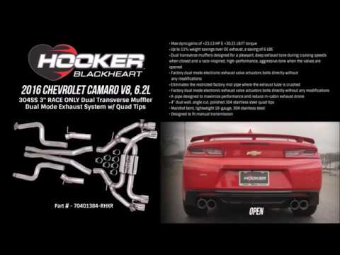 2016 Camaro SS Hooker Blackheart Cat-back #70501384-RHKR