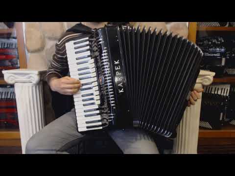 3708 - Black Sonola Karpek Piano Accordion LMMM 41 120 $2999