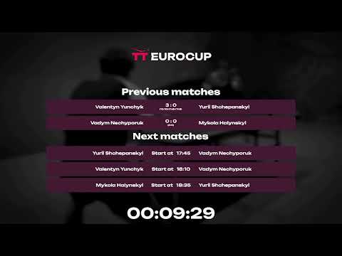 15:55 Vadym Nechyporuk - Mykola Halynskyi 29.09.2023 TT Euro.Cup  Ukraine Star. TABLE 3
