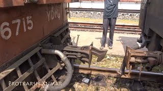 preview picture of video 'YDM4 locomotive connecting to a Metre Gauge train.'