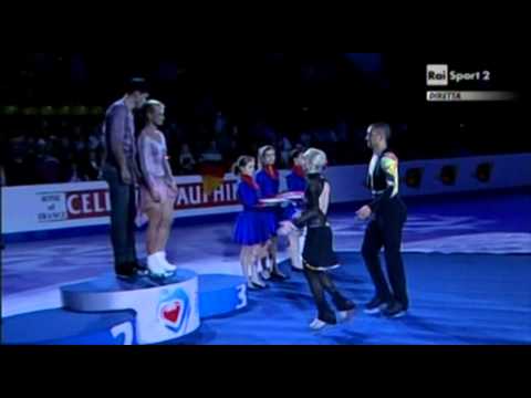 Zagreb 24.01.2013 European championships Pairs Victory Ceremony