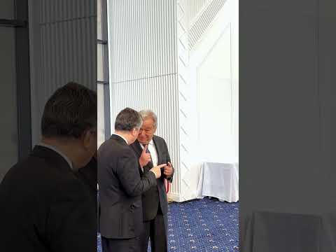 Министр Жээнбек Кулубаев менен БУУнун Башкы катчысы Антониу Гутерриштин жолугушуусу