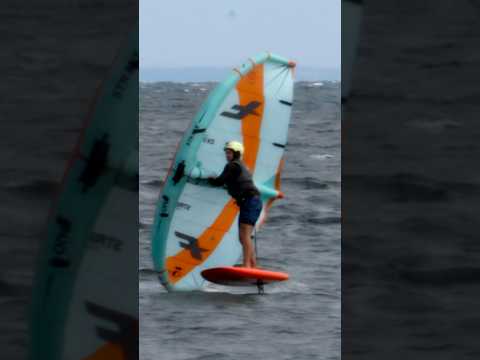 early backwinding attempts #wingfoil #wingfoiling #foiling