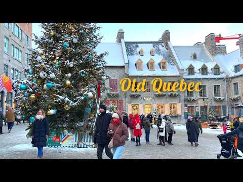 [4K] 🇨🇦 Old Quebec City ❄️ Christmas Winter Wonderland | Magical Holiday Walk | 2025🎄✨