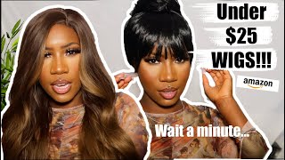 Might take your man in these synthetic wigs chilee..STYLING CHEAP AMAZON WIGS UNDER $25! VanessaK7