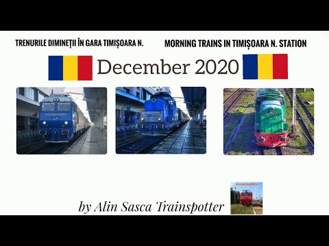 Trenurile dimineții în Gara Timișoara Nord/Morning trains in Timișoara Nord station-01 December 2020
