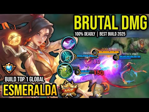 ESMERALDA BEST BUILD 2025 | BUILD TOP 1 GLOBAL ESMERALDA GAMEPLAY | MOBILE LEGENDS✓