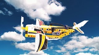 Lego Technic Stunt Plane Speed Build, Stop Action, Invisibuild