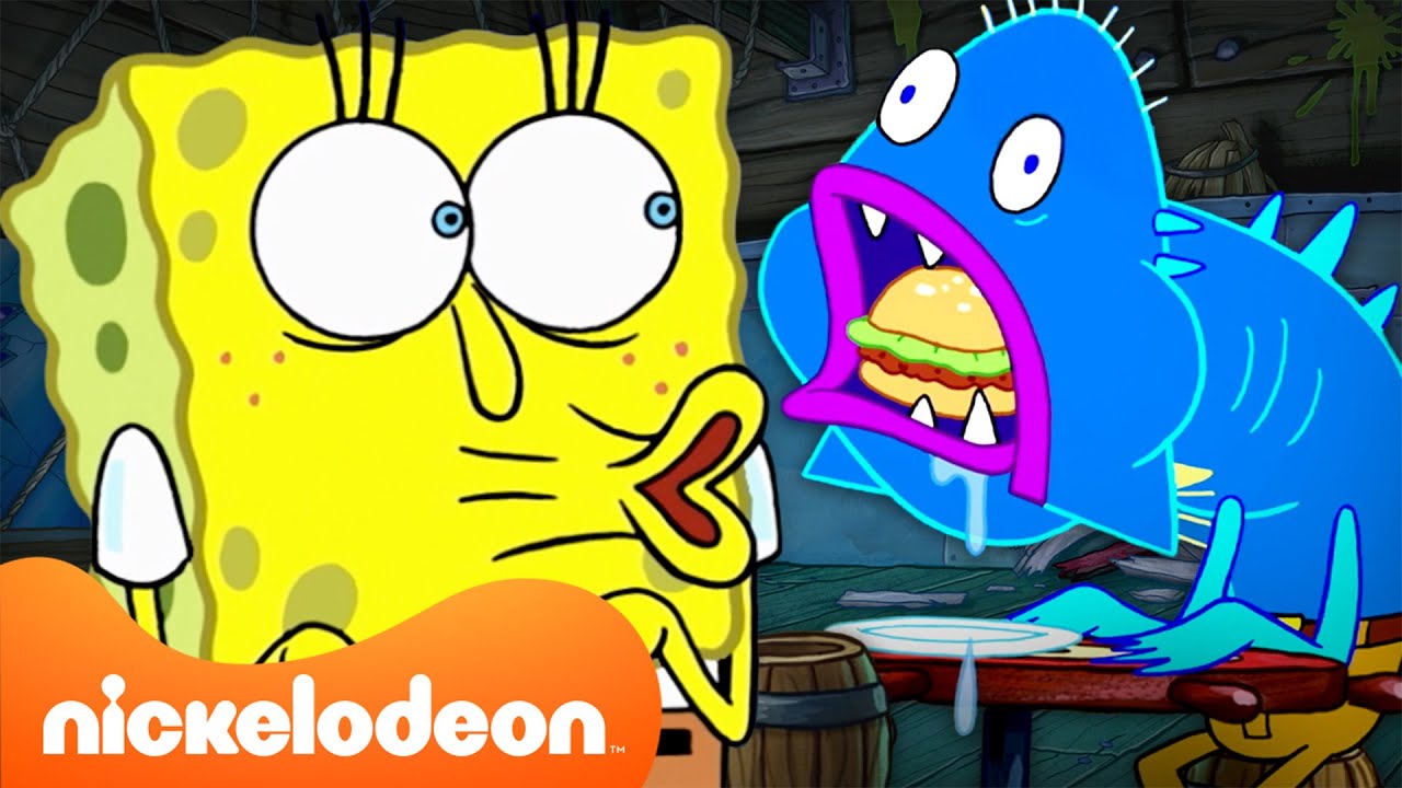 Bob Esponja | 60 MINUTOS no Siri Cascudo... à Noite 🌝 | Nickelodeon em Português