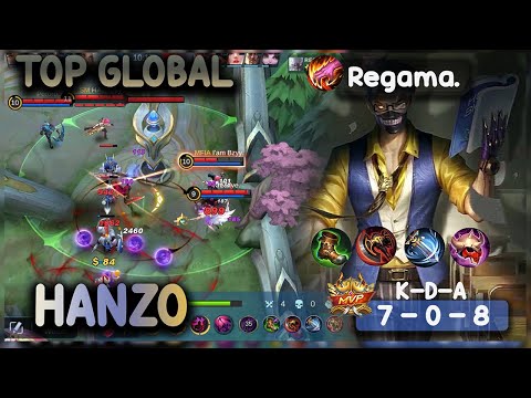 TOP 2 GLOBAL HANZO Regama. GAMEPLAY MVP! Ft INDONESIA 1 JOHNSON