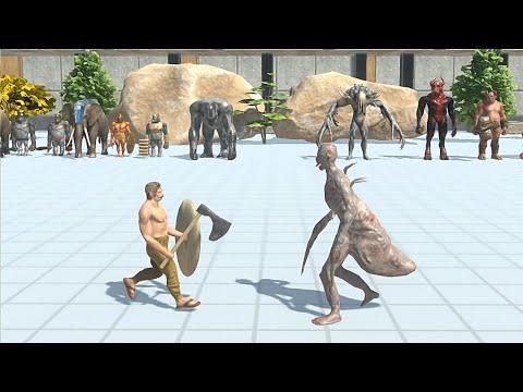 MUTANT PRIMATES + ANCIENT HUMANS + MODERN MAMMALS VS INFERNALS - Animal Revolt Battle Simulator
