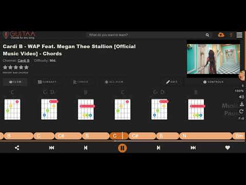 Cardi B   WAP feat  Megan Thee Guitar Easy Chords + Guitar Lesson | Tutorial |