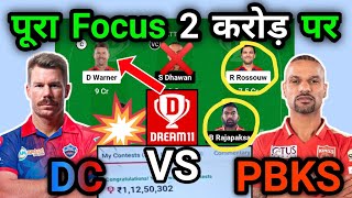 DC vs PBKS Dream11 Prediction 2023 IPL | DC vs PBKS Dream11 GL Team | DC vs PBKS Dream11 Team Today