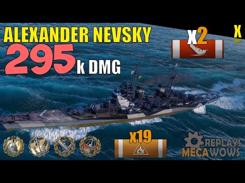 Nesvky Damage 295K Mapa Okinawa | World of Warships Gameplay