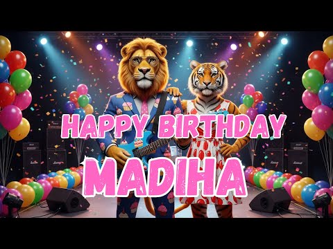 MADIHA Happy Birthday Song - Happy Birthday to Madiha
