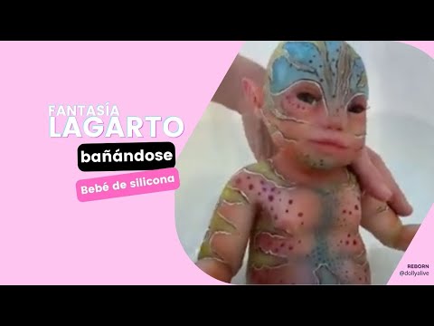 💗 Fantasía LAGARTO 🦎 I MUÑECO BEBÉ 👶🏼🍼  REBORN DE SILICONA 💗