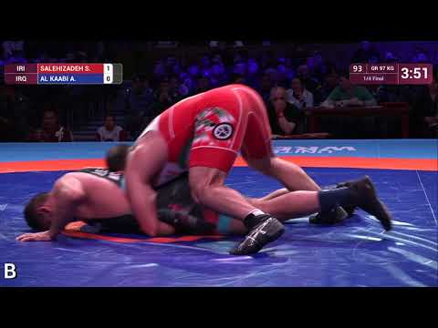 1/4 GR - 97 kg: S. SALEHIZADEH (IRI) v. A. AL KAABI (IRQ)
