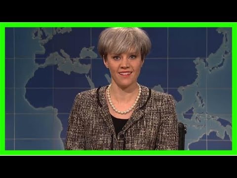 Theresa may mocked in snl sketch for her response to donald trump