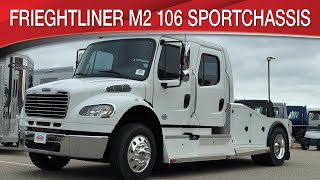 A preview image of the linked video showcasing 2015 Freightliner M2 106 Sportchassis