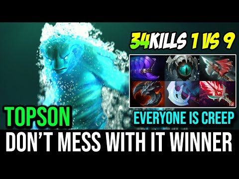 DON'T MESS WITH TI WINNER - Topson Morphling Monster 1Vs9 Godlike Vs Trashtalk Fan 34Kills | DotA 2