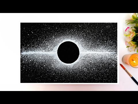 How to paint black hole | black hoke painting | The Black Hole technique - Acrylic art painting