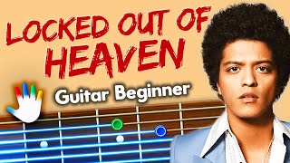 Locked Out Of Heaven Guitar Lessons for Beginners Bruno Mars Tutorial | Easy Chords + Backing Track