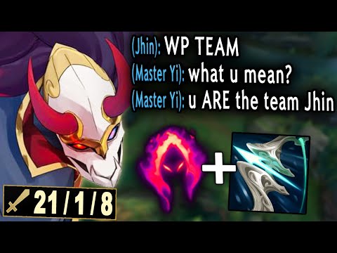 That moment you're so fed on Jhin that you become the ENTIRE TEAM.