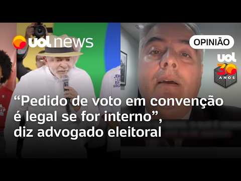 Pedido de voto de Lula em convenção é legal se for interno, analisa advogado eleitoral