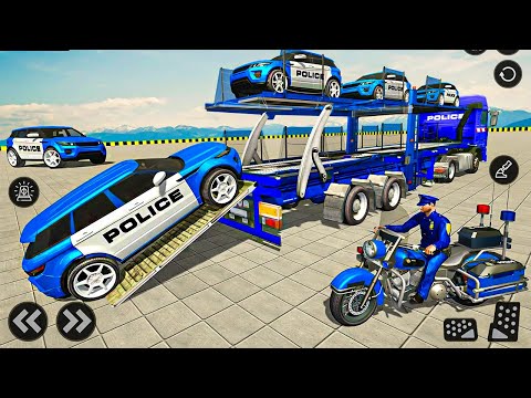 US Police Car Cargo Transport Simulator - Truck Transporter Trailer Driver - Android GamePlay