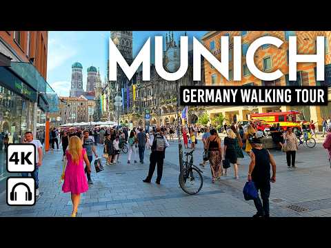 MÜNCHEN, Deutschland 🇩🇪 4K Rundgang durch die Innenstadt und den Marienplatz 2024