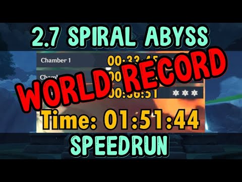 WORLD RECORD 2.7 SPIRAL ABYSS SPEEDRUN [111s]