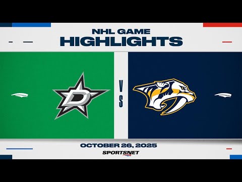 NHL Highlights | Stars vs. Predators - October 26, 2025