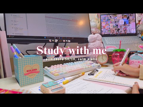 🌷VIDEO NÀY SẼ GIÚP BẠN TẬP TRUNG HỌC TRONG 3 TIẾNG // study with me #19 // pomodoro 50/10 // jawonee