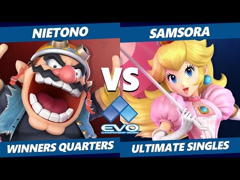 EVO 2019 SSBU - DNG | Nietono (Wario) Vs. eU | Samsora (Peach) Smash Ultimate Tournament W. Quarters