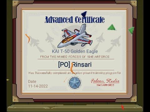 1945 Air Force KAI T-50 Golden Eagle Advanced Certificate