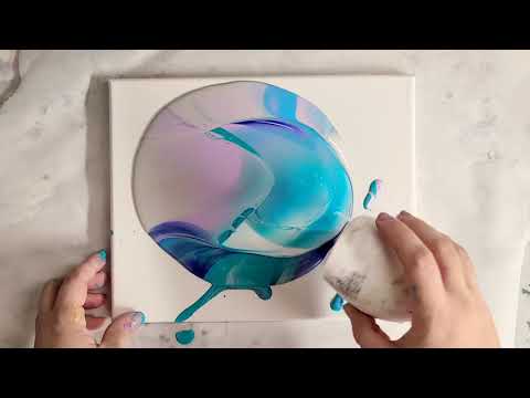 Testing Masters Touch Pouring Paint - video 1 - flip cup with no cell medium