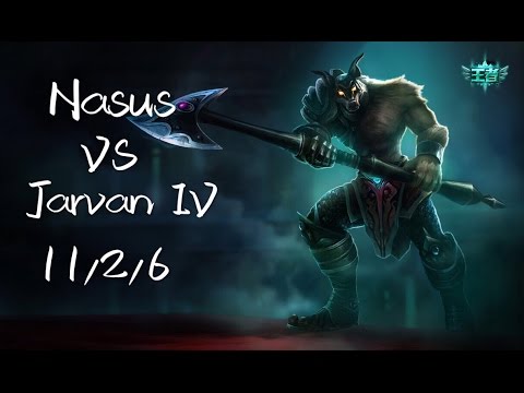 [League Of Legends] Nasus Top VS Jarvan IV 11/2/6【英雄联盟】狗头内瑟斯上单VS嘉文四世皇子
