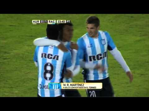 Gol de Martínez. Huracán 0 - Racing 1. Fecha 13. Primera División 2016.