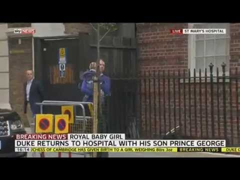 Prince George Arrives At Hospital To Meet His Baby Sister