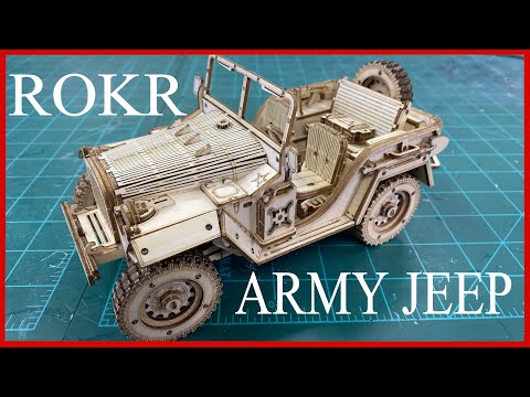 ROKR Wooden Puzzle Army Jeep