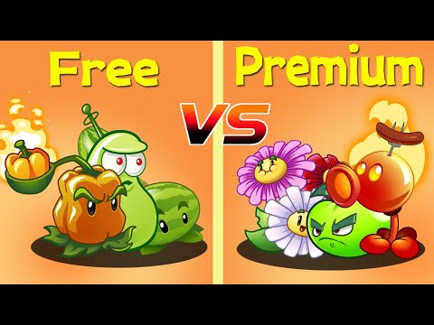 Plants Vs Zombies 2 Team Plants  PREMIUM vs FREE -That Team Can Win - PvZ 2
