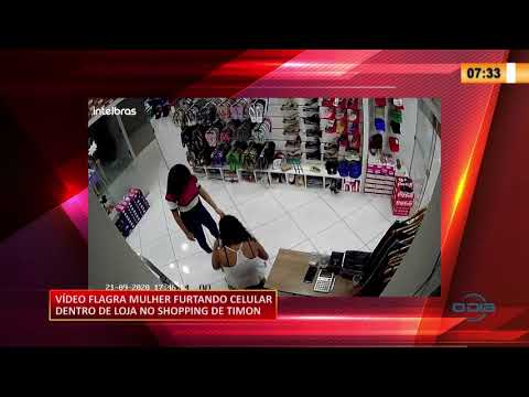 CaÌ‚meras registram furto em loja de shopping em Timon 23 09 2020